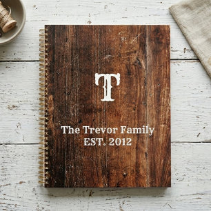 Personalised Rustic Old Wood Planner