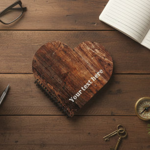 Personalised Rustic Old Wood Recipe Binder Notebook
