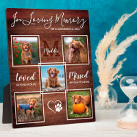 Personalised Rustic Pet Loss Dog Memorial 5 Photo