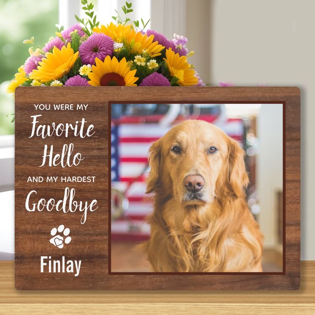 Personalised Rustic Photo Pet Memorial Plaque (Creator Uploaded)