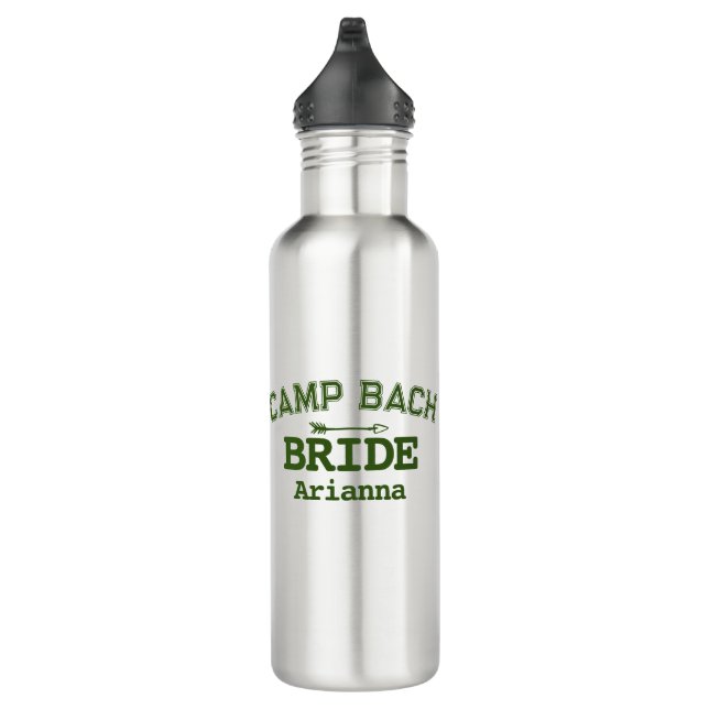 Personalised Rustic Retro Camp Bach Green  710 Ml Water Bottle (Right)