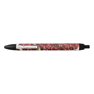 Personalised Rustic Vintage Red Roses pen
