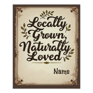 Personalised Rustic Wall Décor Poster