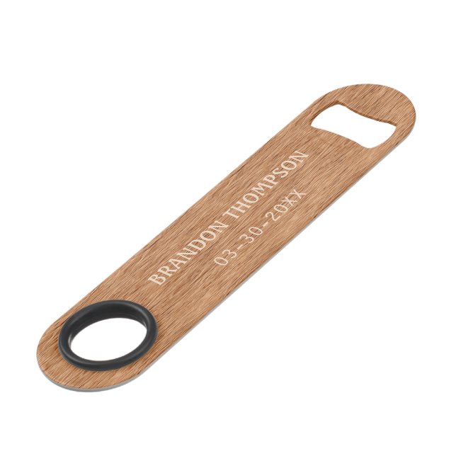 Personalised Rustic Wood Grain Pattern (Front Angled)