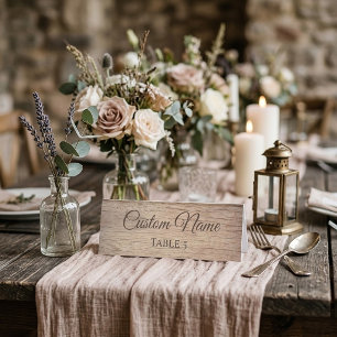 Personalised Rustic Wooden Wedding Name Folding