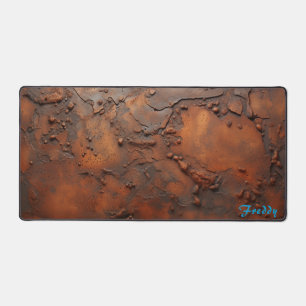 Personalised Rusty Cast Iron Image Desk Mat