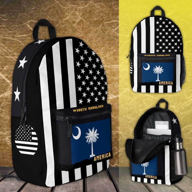 Personalised S. Carolina Flag bag, American Flag Printed Backpack (Creator Uploaded)