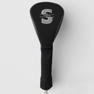 Personalised S Initial Silver Monogram Your Name   Golf Head Cover