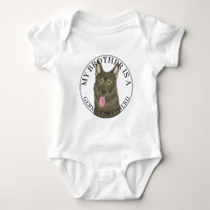 Personalised Sable German Shepherd Baby Bodysuit