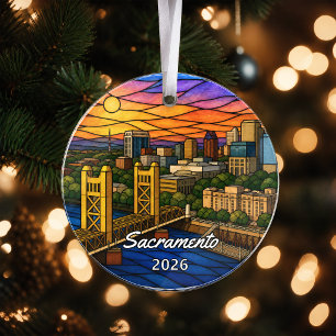 Personalised Sacramento Acrylic Ornament, Custom C Ornament