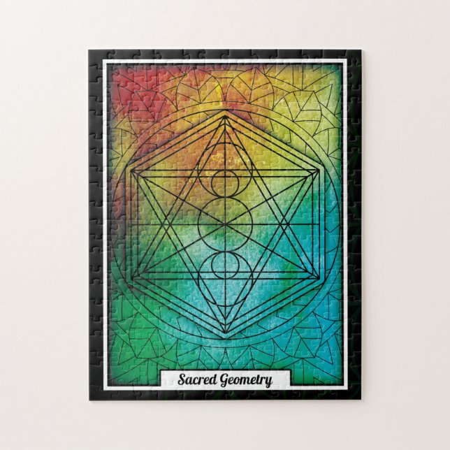 Personalised Sacred Geometry Mandala Jigsaw Puzzle (Vertical)