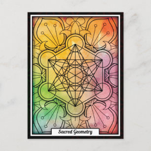 Personalised Sacred Geometry Metatron's Cube Postcard