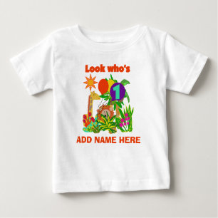 Personalised Safari 1st Birthday Tshirt