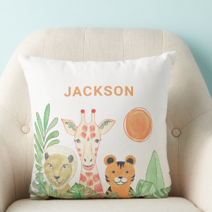 Personalised Safari Animals Child's Cushion