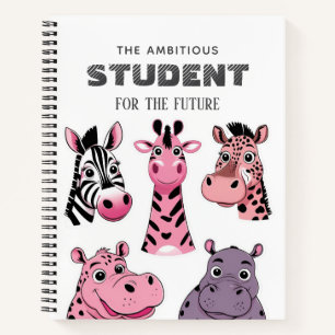 Personalised safari animals STIKERS  Notebook