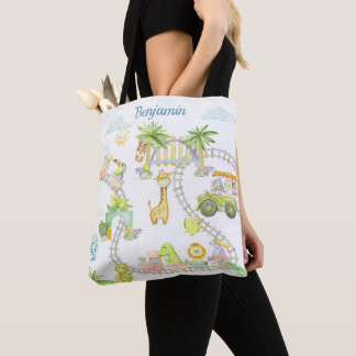 Personalised Safari Animals Tote Bag