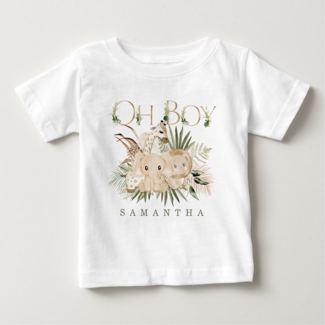 Personalised  Safari Baby  Shirts (Front)