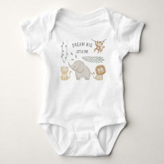 Personalised Safari Jungle Animals Baby Bodysuit