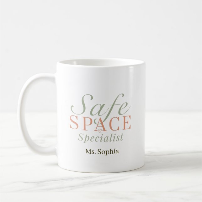 Personalised Safe Space Specialist Gift Coffee Mug (Left)