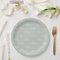 Personalised Sage Green Girly Elegant Name