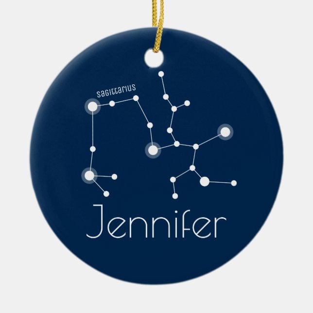 Personalised Sagittarius Constellation Ornament (Front)