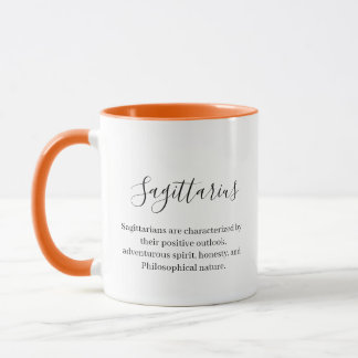 "Personalised Sagittarius Zodiac sign, name, trait Mug