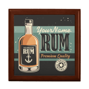 Personalised Sailor Rum Liquor Bottle Retro Sign  Gift Box