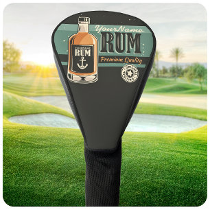 Personalised Sailor Rum Liquor Bottle Retro Sign Golf Head Cover