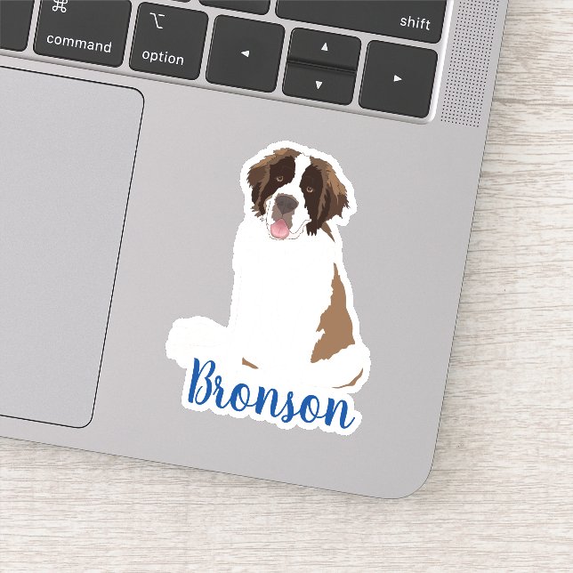 Personalised Saint Bernard Sticker (Detail)