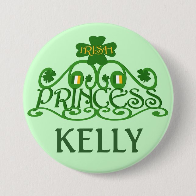 Personalised Saint Patrick's Day Irish Button (Front)