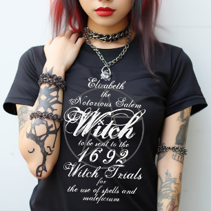 Personalised Salem Witch Trials Gothic T-Shirt