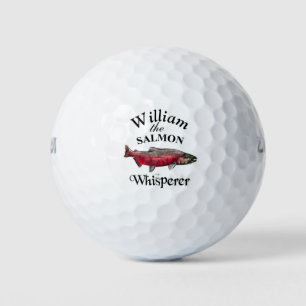 Personalised Salmon Whisperer Fisherman Golf Balls