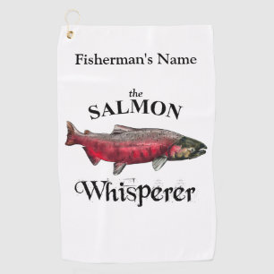 Personalised Salmon Whisperer Light Fishing Towel