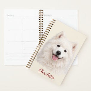 Personalised Samoyed with Custom Name Planner