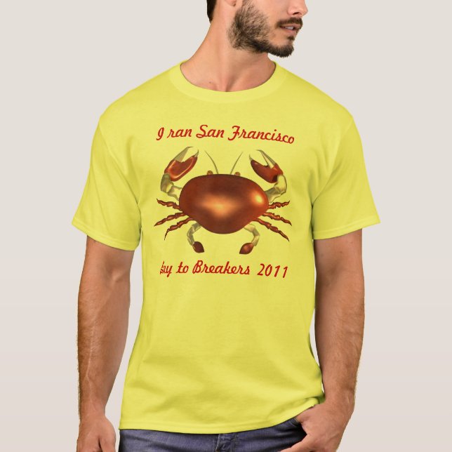 Personalised San Francisco Bay crab by Valxart T-Shirt (Front)