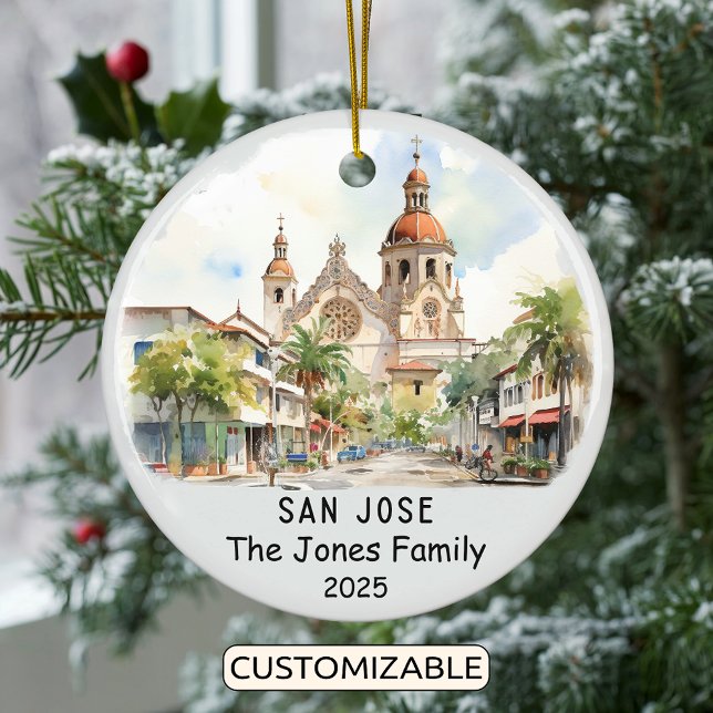 Personalised San Jose Ornament, California Ceramic Ornament (Creator Uploaded)