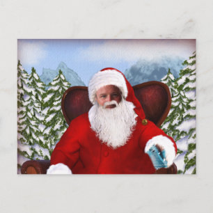 Personalised Santa Add your photo Holiday Postcard
