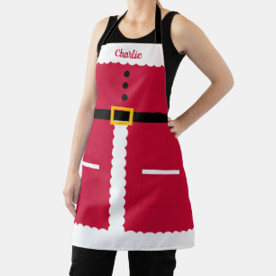 Personalised Santa Apron Christmas Baking Aprons