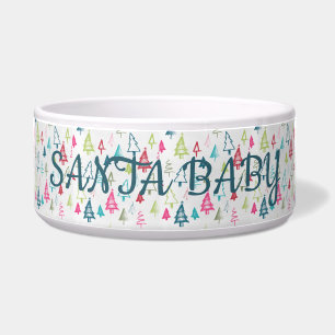 Personalised Santa Baby Pet Bowl