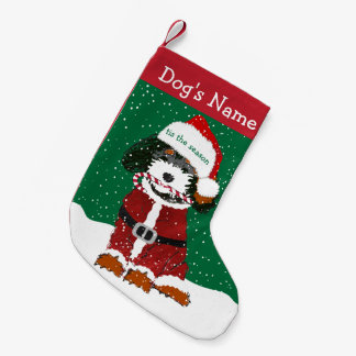 Personalised Santa Bernedoodle Small Christmas Stocking