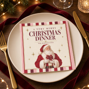 Personalised Santa Christmas Dinner Napkin