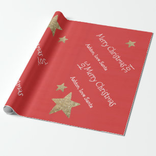 Personalised Santa Christmas Gift Wrapping Paper