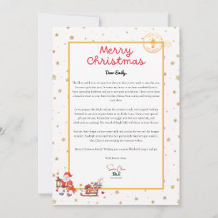 Personalised Santa Christmas Letter Holiday Card