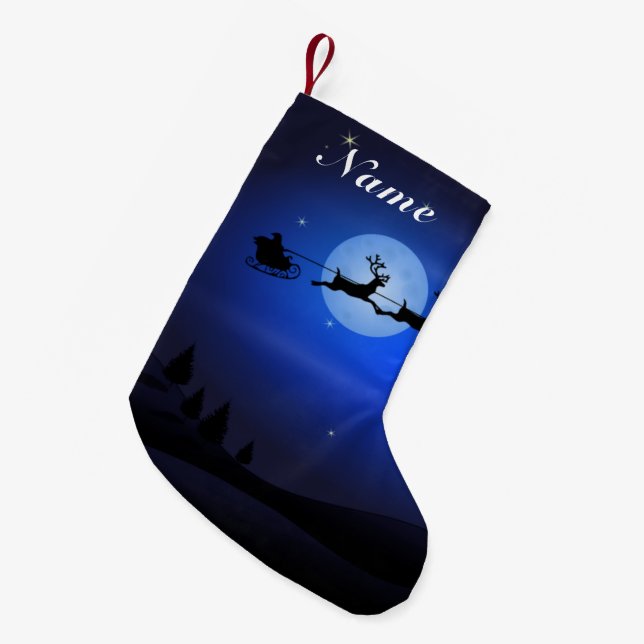 Personalised Santa Christmas Stocking Custom Name (Front (Hanging))