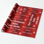 Personalised Santa Christmas Wrapping Paper<br><div class="desc">Every child eagerly awaits for their gift from Santa every Christmas.  Add to the Christmas magic and wrap that eagerly awaited gift with personalised name wrapping paper from Santa.</div>