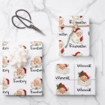 Personalised Santa Christmas Wrapping Paper Sheets<br><div class="desc">There are plenty of options for Christmas gift wrap, but you can't go wrong with our coordinated wrapping paper sets. They’re festive and fun, and will get them even more excited about opening their presents on Christmas morning. This wrapping paper set features 3 designs in coordinating colours: vintage Santa’s against...</div>