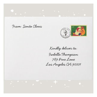 Personalised Santa Claus Envelope for Kids' Letter