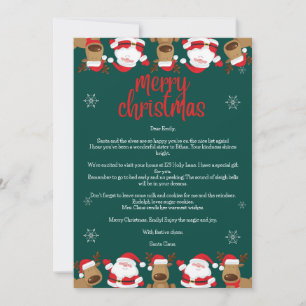 Personalised Santa Claus Letter Card
