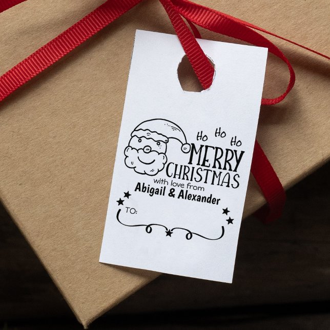 Personalised Santa Claus Merry Christmas Rubber Stamp (Creator Uploaded)