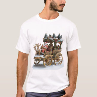 Personalised Santa Claus riding carriage T-shirt